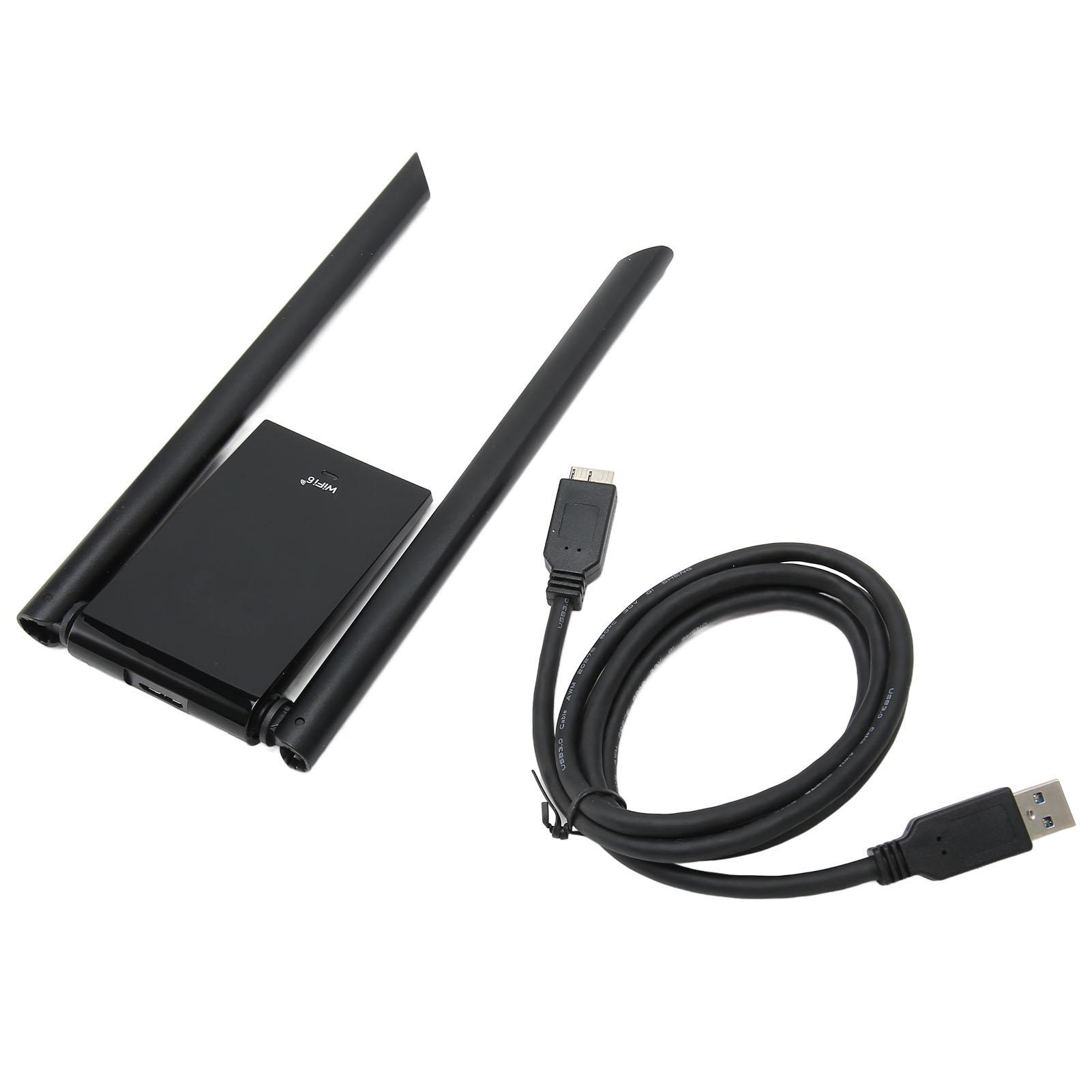 AX1800 WiFi 6 USB-адаптер 2,4 ГГц 5 ГГц Двохдіапазонний WPA3 1800M USB WIFI-адаптер з 2 антенами 5 дБі
AX1800 WiFi 6 USB-адаптер 2,4 ГГц 5 ГГц Двохдіапазонний WPA3 1800M USB WIFI-адаптер з 2 антенами 5 дБі