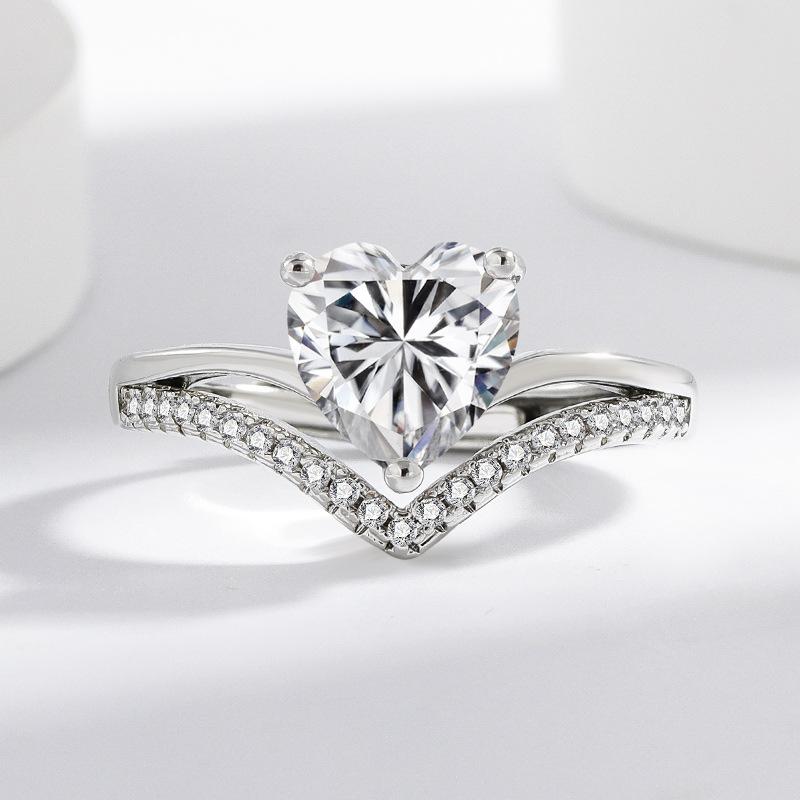 925 Sterling Copper White Gold Round Excellent Cut Moissanite Ring for Girls Cocktail Zircon
925 Sterling Copper White Gold Round Excellent Cut Moissanite Ring for Girls Cocktail Zircon