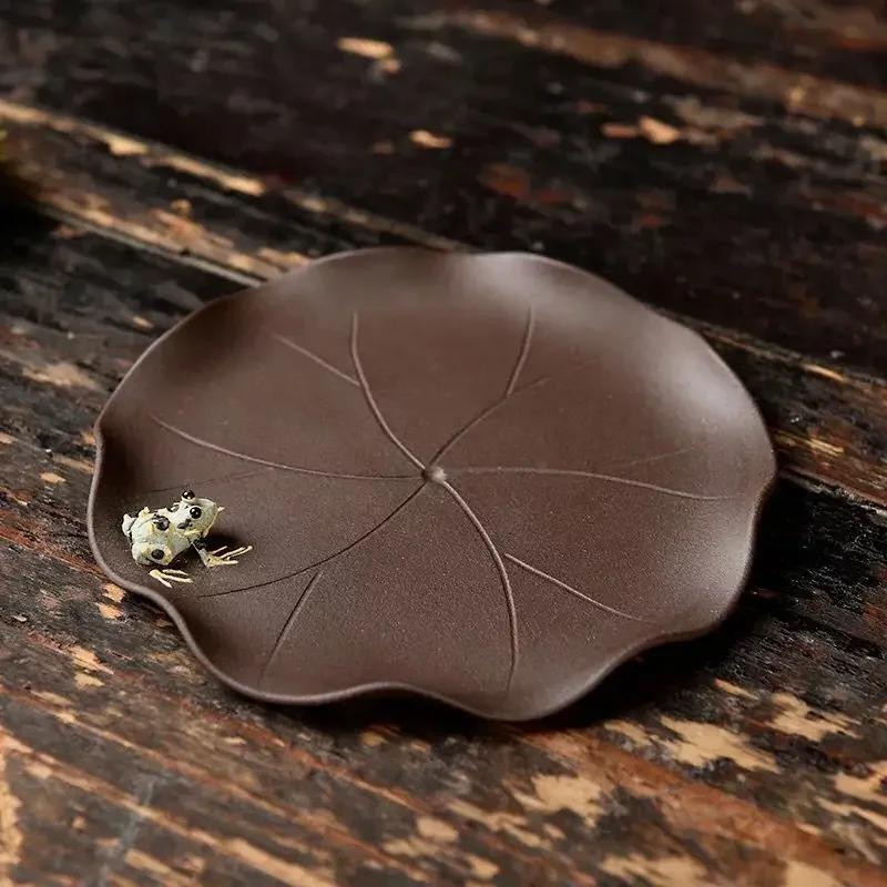 Yixing Purple Sand Frog Lotus Leaf Coaster Cup Saucer Handmade Saucer Tea Pot Base Tea Ornaments Kung Fu Tea Set Coasters
Yixing Purple Sand Frog Lotus Leaf Coaster Cup Saucer Handmade Saucer Tea Pot Base Tea Ornaments Kung Fu Tea Set Coasters