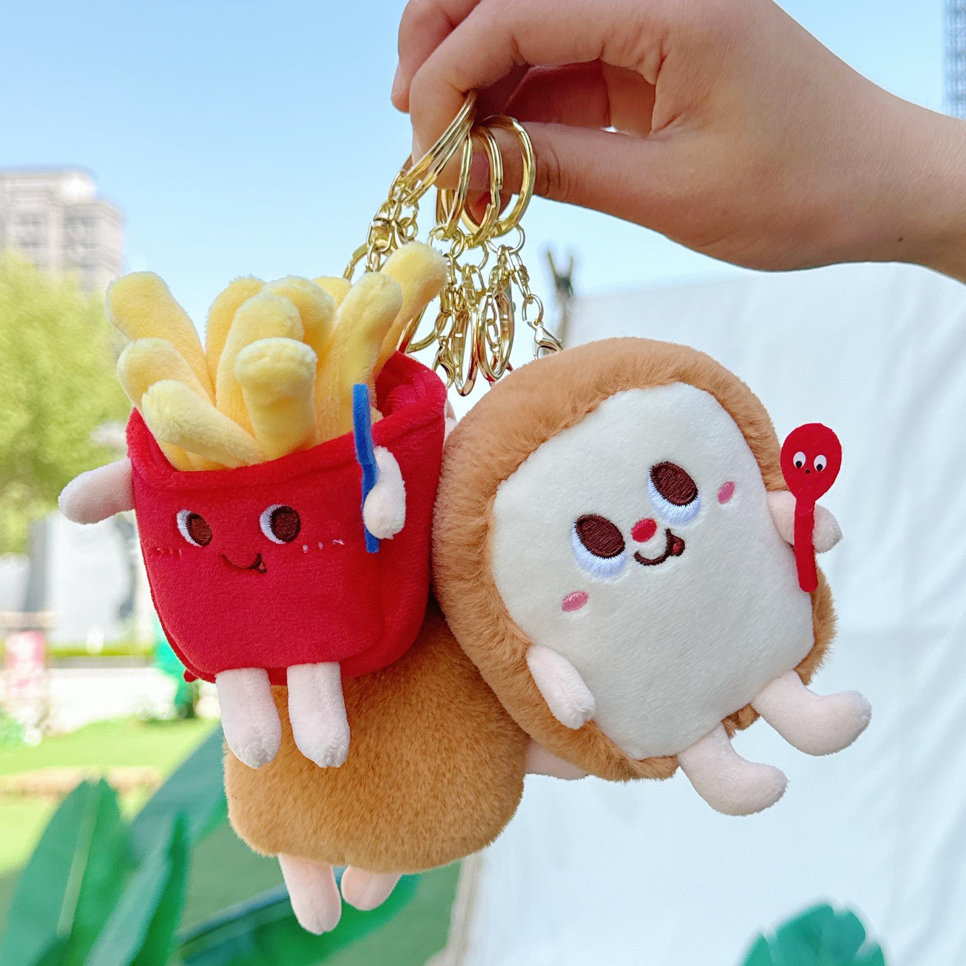 Cute Plush Hamburger, Hot Dog, Chicken Leg & Fries Doll - Schoolbag Decoration & Claw Machine Toy. 10cm High
Cute Plush Hamburger, Hot Dog, Chicken Leg & Fries Doll - Schoolbag Decoration & Claw Machine Toy. 10cm High