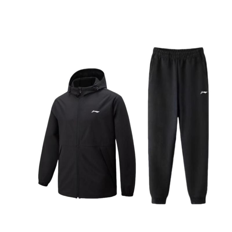 Li Ning Logo Comfortable Hooded Long Sleeve Jacket Simple Versatile Casual Sports Suit Men suit Black AFDU463+AKLT805-1 XXL
Li Ning Logo Comfortable Hooded Long Sleeve Jacket Simple Versatile Casual Sports Suit Men suit Black AFDU463+AKLT805-1 XXL