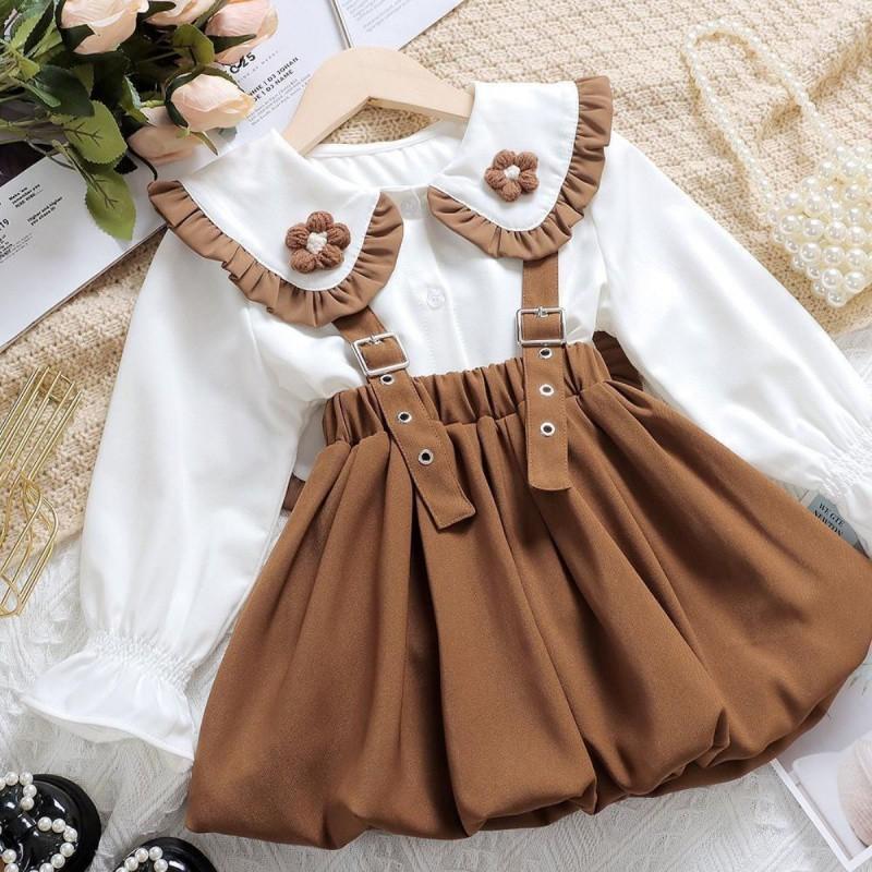 Stylish Spring And Autumn Girls Two Piece Set With Floral Shirt And Trendy Suspenders Straps shirt,80cm/31.50in
Stylish Spring And Autumn Girls Two Piece Set With Floral Shirt And Trendy Suspenders Straps shirt,80cm/31.50in