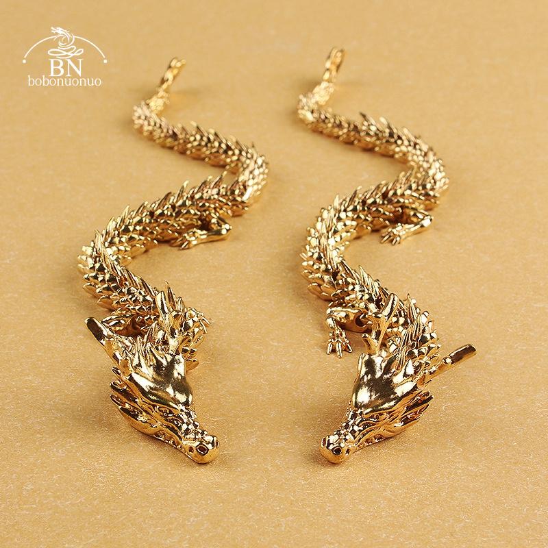 22.5cm 60g 3D Dragon Statue Ornament Moveable Body Joints Exhibition Hall Advanced Decoration Zodiac Animal Brass Crafts
22.5cm 60g 3D Dragon Statue Ornament Moveable Body Joints Exhibition Hall Advanced Decoration Zodiac Animal Brass Crafts