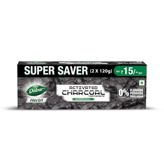 Dabur Зубна паста з активованим вугіллям Herb L-240G (120Gx2, упаковка з 2 шт)|Чорна гелева зубна паста|Відбілююча |Без фтору|Боротьба з нальотом і зовнішніми плямами
Dabur Зубна паста з активованим вугіллям Herb L-240G (120Gx2, упаковка з 2 шт)|Чорна гелева зубна паста|Відбілююча |Без фтору|Боротьба з нальотом і зовнішніми плямами