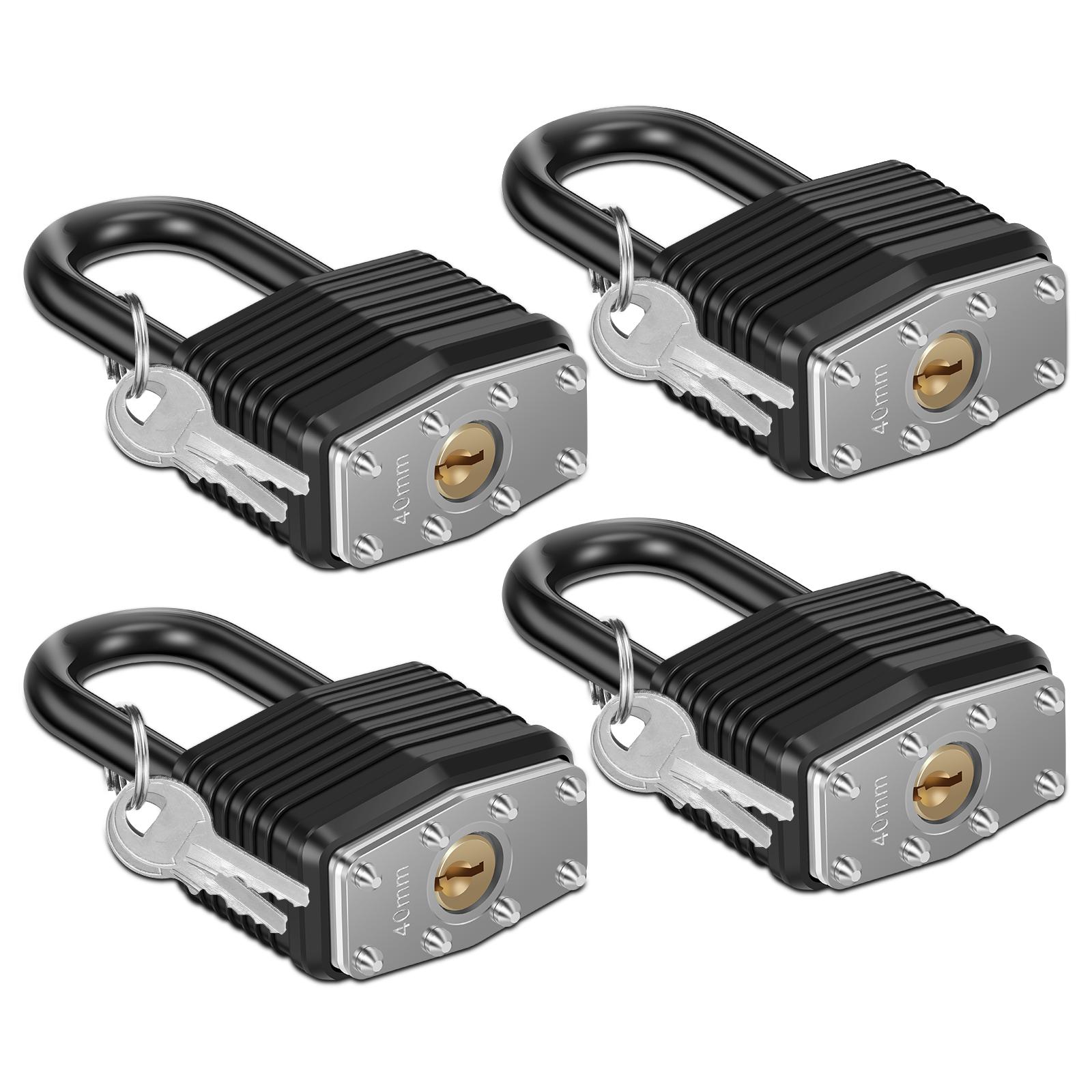 6Pcs Waterproof Padlocks with 12 Steel Keys 1-9/16inch Wide Anti-Theft Laminated Steel Lock Set Safety Padlock Heavy Duty Outdoo
6Pcs Waterproof Padlocks with 12 Steel Keys 1-9/16inch Wide Anti-Theft Laminated Steel Lock Set Safety Padlock Heavy Duty Outdoo