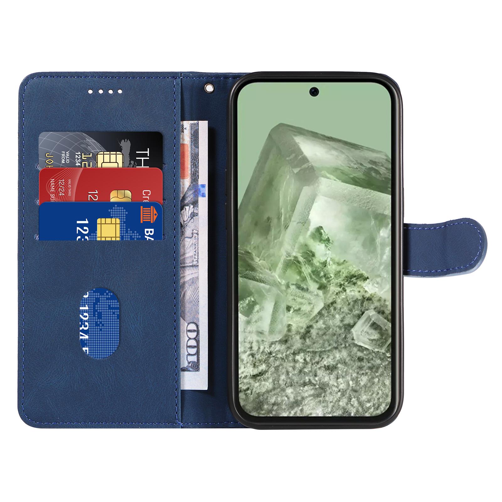 For Google Pixel 8a Phone Case Stand Leather Phone Cover with Imprinted Line Design Blue
For Google Pixel 8a Phone Case Stand Leather Phone Cover with Imprinted Line Design Blue