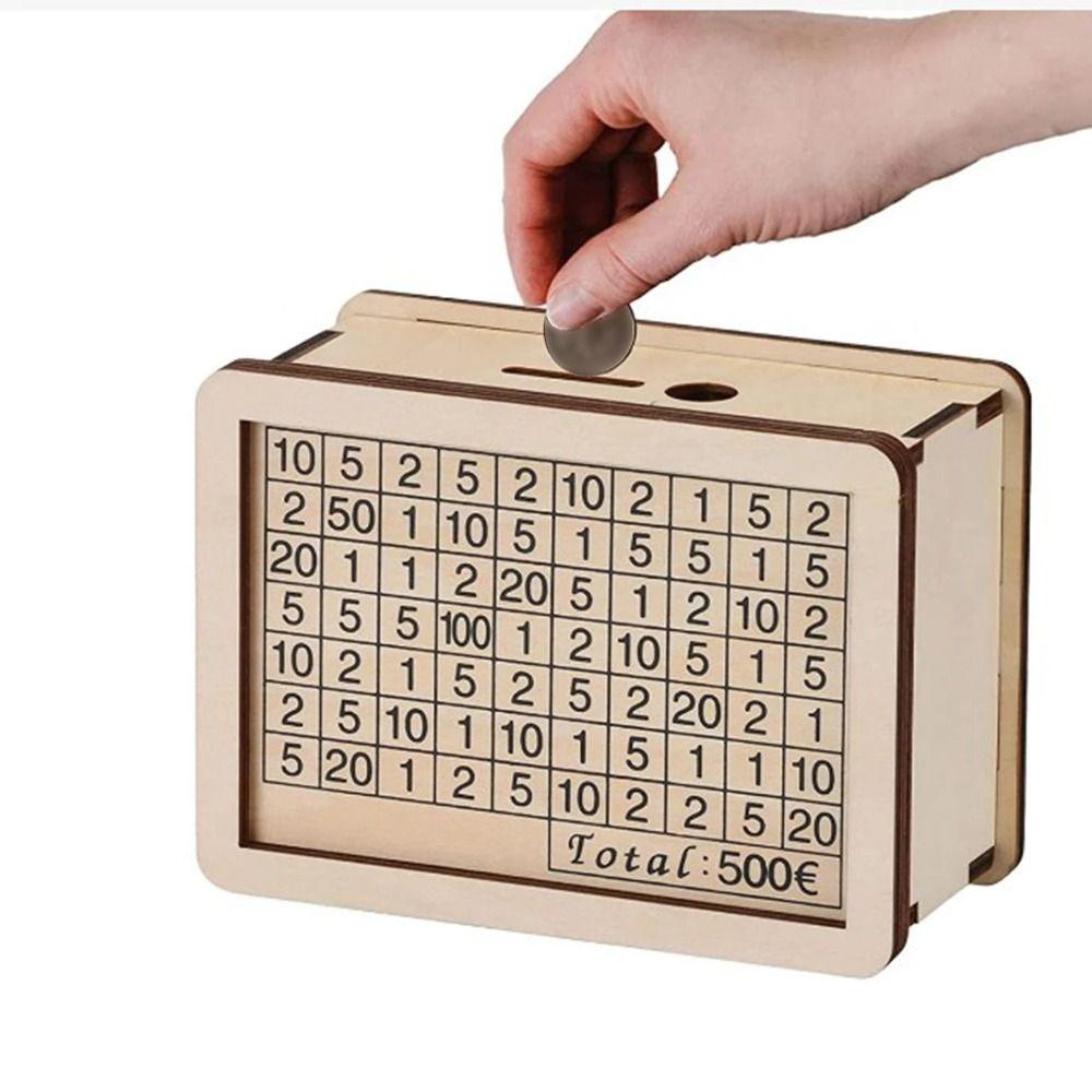 Wood Euro Money Box with Saving Goal and Numbers Money Bank Money Storage Box Piggy Bank Kids 10000
Wood Euro Money Box with Saving Goal and Numbers Money Bank Money Storage Box Piggy Bank Kids 10000