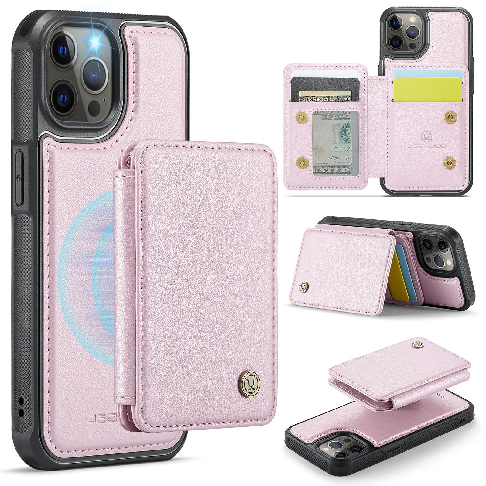 For iPhone 12 Pro Max Case Leather Mobile Cover with Detachable Magnetic Card Bag Pink
For iPhone 12 Pro Max Case Leather Mobile Cover with Detachable Magnetic Card Bag Pink