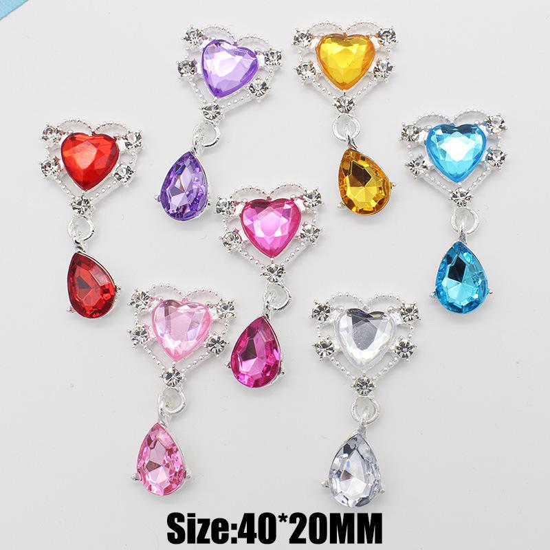 Heart-Shaped Pendant with Flower Disc & Diamond Buckle, 40*20mm - DIY Jewelry Accessory & Clothing Decoration
Heart-Shaped Pendant with Flower Disc & Diamond Buckle, 40*20mm - DIY Jewelry Accessory & Clothing Decoration