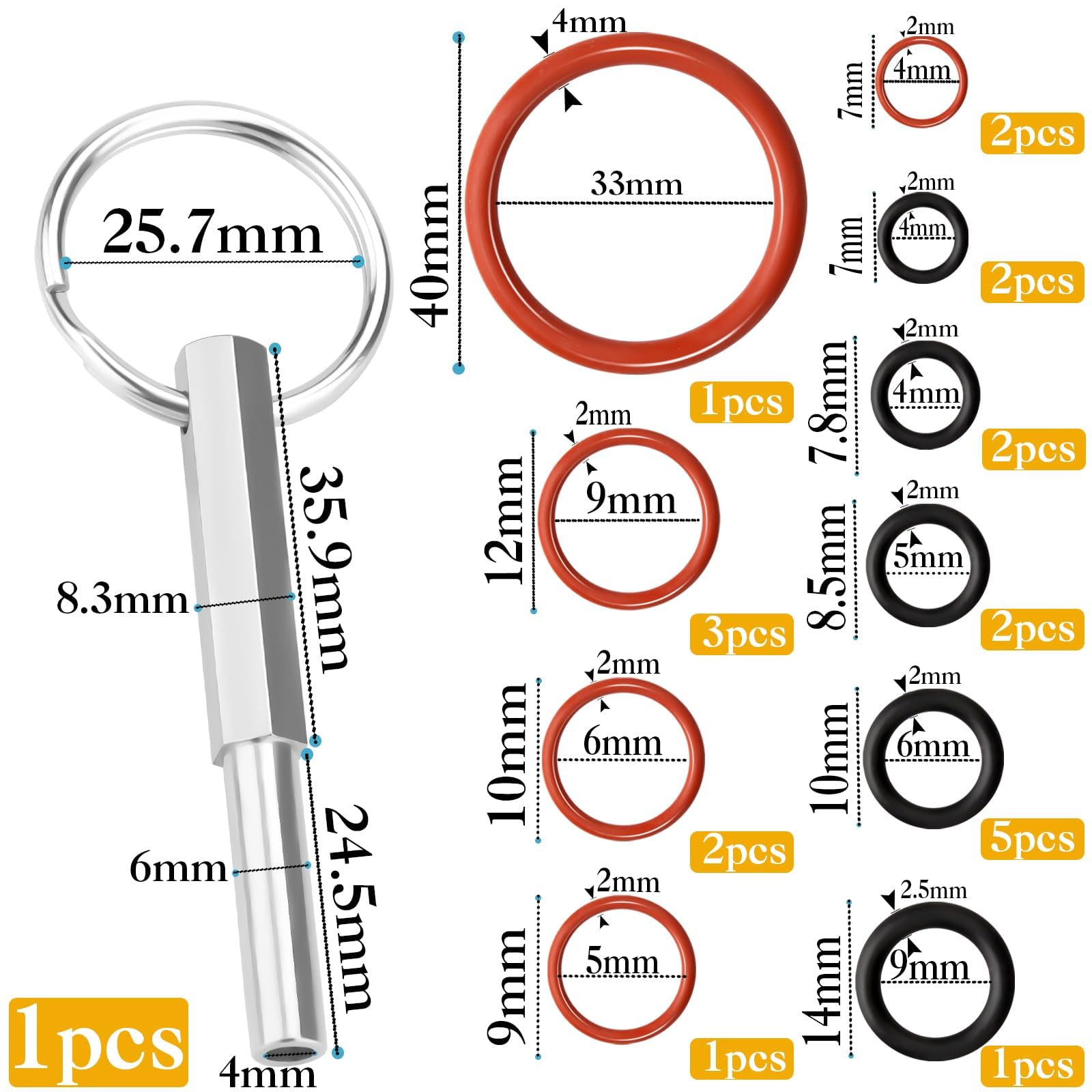 O-Ring Set W/Oval Head Key Tool Big KIT for J-ura Capresso/Impressa Machines Brew Group & Drainage Valve O-Ring Fits Most Jura
O-Ring Set W/Oval Head Key Tool Big KIT for J-ura Capresso/Impressa Machines Brew Group & Drainage Valve O-Ring Fits Most Jura