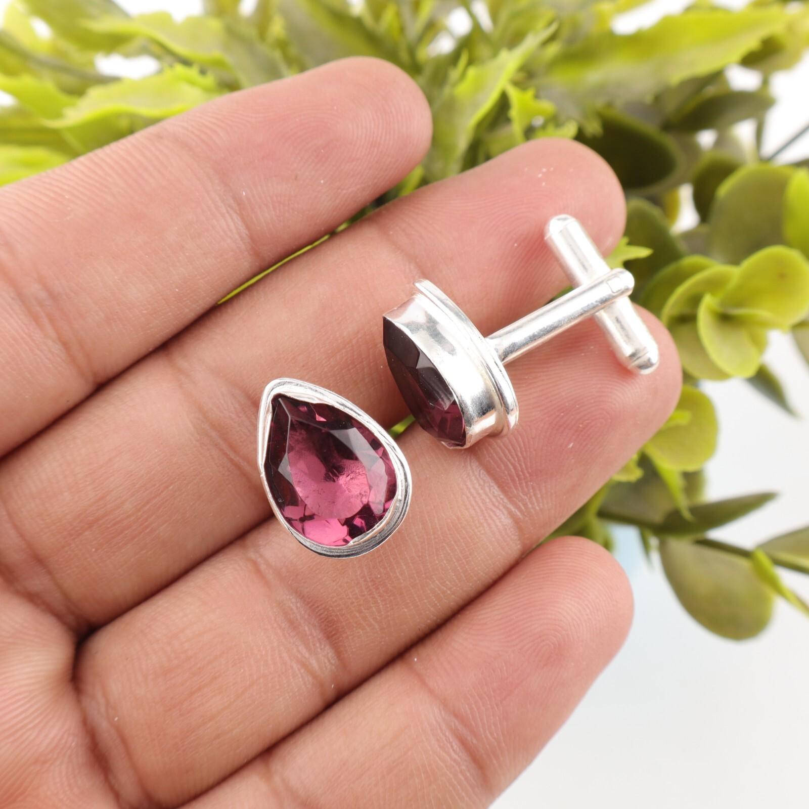 Rhodolite Gemstone 925 Sterling Silver Handmade Jewelry Cufflinks 0.66 For Him CL-6-8
Rhodolite Gemstone 925 Sterling Silver Handmade Jewelry Cufflinks 0.66 For Him CL-6-8