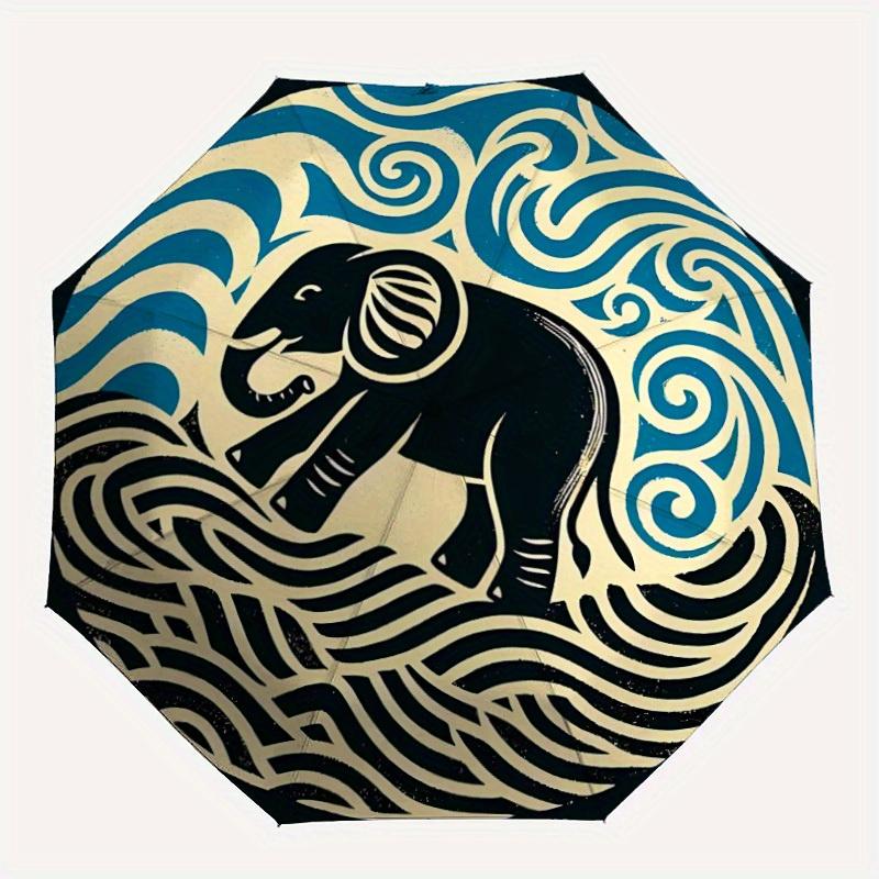 1pc Elephant Waves Automatic Folding Exquisite Umbrella Portable Collapsible Design, 8-Rib Iron Frame, Durable Fabric162
1pc Elephant Waves Automatic Folding Exquisite Umbrella Portable Collapsible Design, 8-Rib Iron Frame, Durable Fabric162