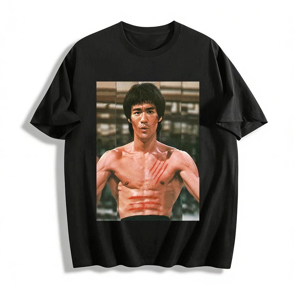Bruce Lee Movie Style Scratch Print Loose Casual Short Sleeve T-Shirt Pure cotton T-shirt 6XL
Bruce Lee Movie Style Scratch Print Loose Casual Short Sleeve T-Shirt Pure cotton T-shirt 6XL