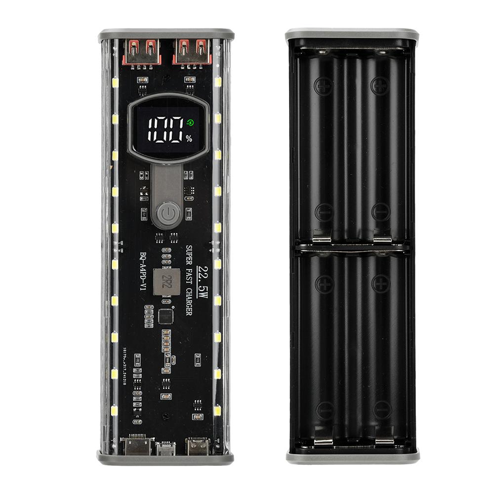 4*21700 DIY Power Bank Case PD22.5W Powerbank Case 21700 LED Screen Transparent Battery Storage Shell Welding Free Battery Holde чёрный
4*21700 DIY Power Bank Case PD22.5W Powerbank Case 21700 LED Screen Transparent Battery Storage Shell Welding Free Battery Holde чёрный