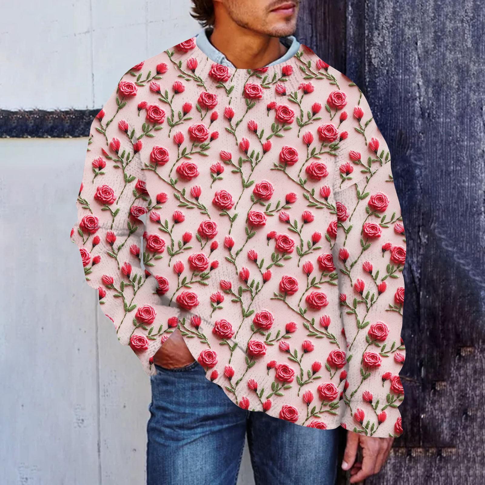 Чоловічий штучний светр із принтом до Дня Святого Валентина, світшот із круглим вирізом, вільний топ з довгими рукавами L світло-рожевий колір
Чоловічий штучний светр із принтом до Дня Святого Валентина, світшот із круглим вирізом, вільний топ з довгими рукавами L світло-рожевий колір