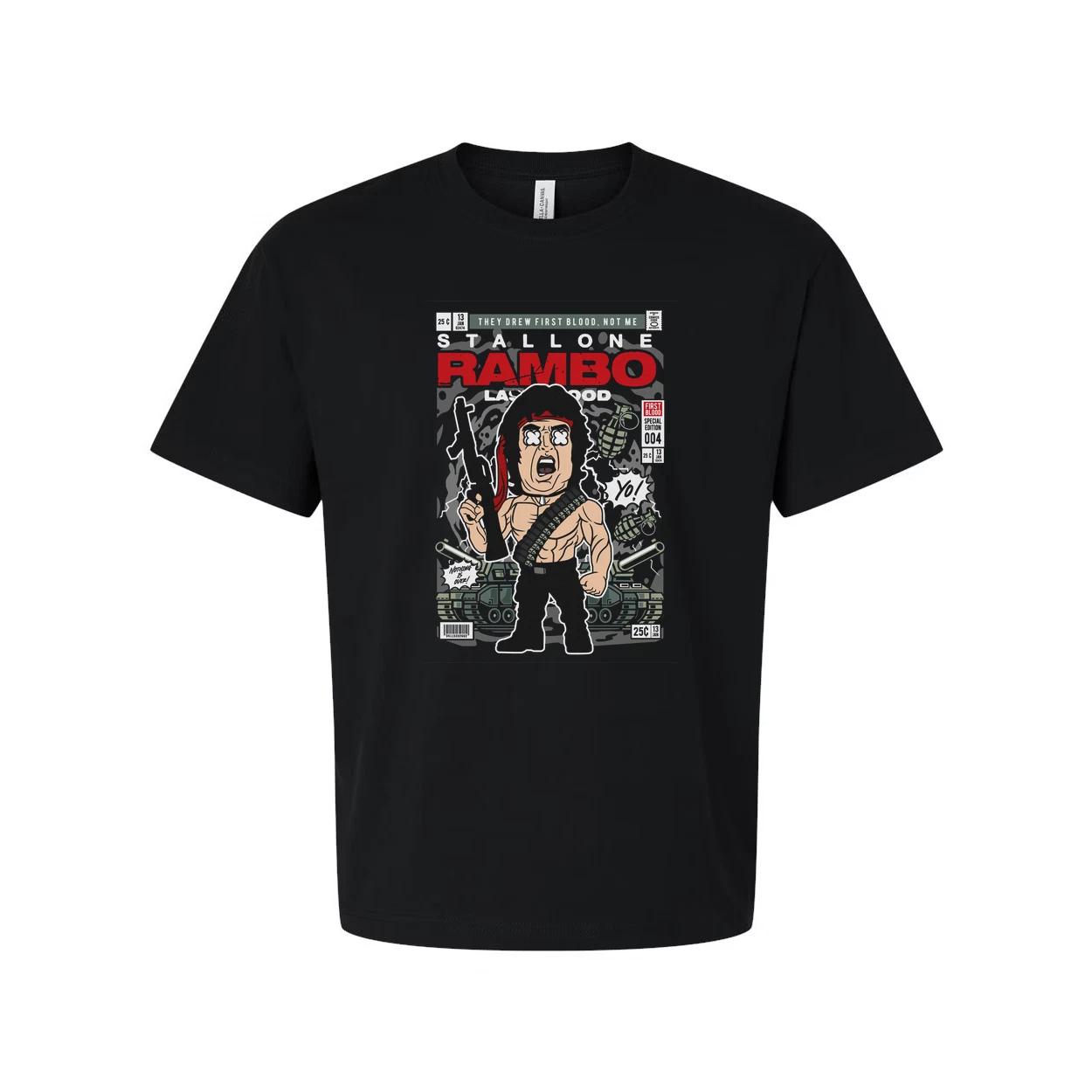 Rambo Graphic T Shirt With Retro Comic Style Artwork Featuring Action Hero Illus 3XL
Rambo Graphic T Shirt With Retro Comic Style Artwork Featuring Action Hero Illus 3XL
