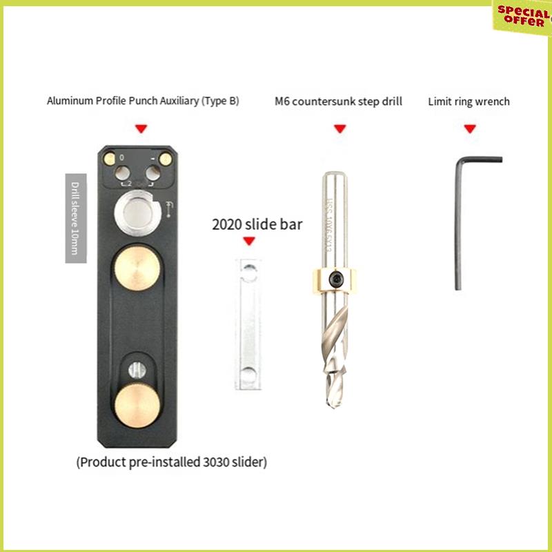 A34R Track Drill Guide With Sliders Countersunk Step Drill Guide Punch Connection Tool Hole Punching Guide Tools Punch Aid чорний
A34R Track Drill Guide With Sliders Countersunk Step Drill Guide Punch Connection Tool Hole Punching Guide Tools Punch Aid чорний