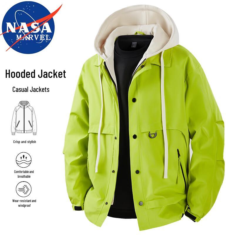 NASA MARVEL Men s Hooded Faux Two-Piece Casual Jacket XL
NASA MARVEL Men s Hooded Faux Two-Piece Casual Jacket XL