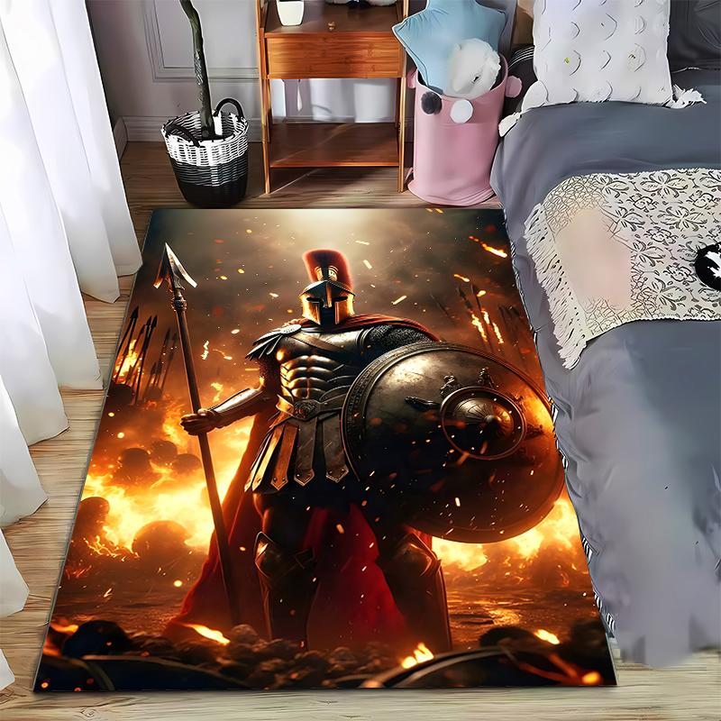 Warrior Rug with Gladiator Design and Flames Suitable for use as an anti-slip game mat for living room and bedroom sofas 40x60cm( 15x23in )
Warrior Rug with Gladiator Design and Flames Suitable for use as an anti-slip game mat for living room and bedroom sofas 40x60cm( 15x23in )