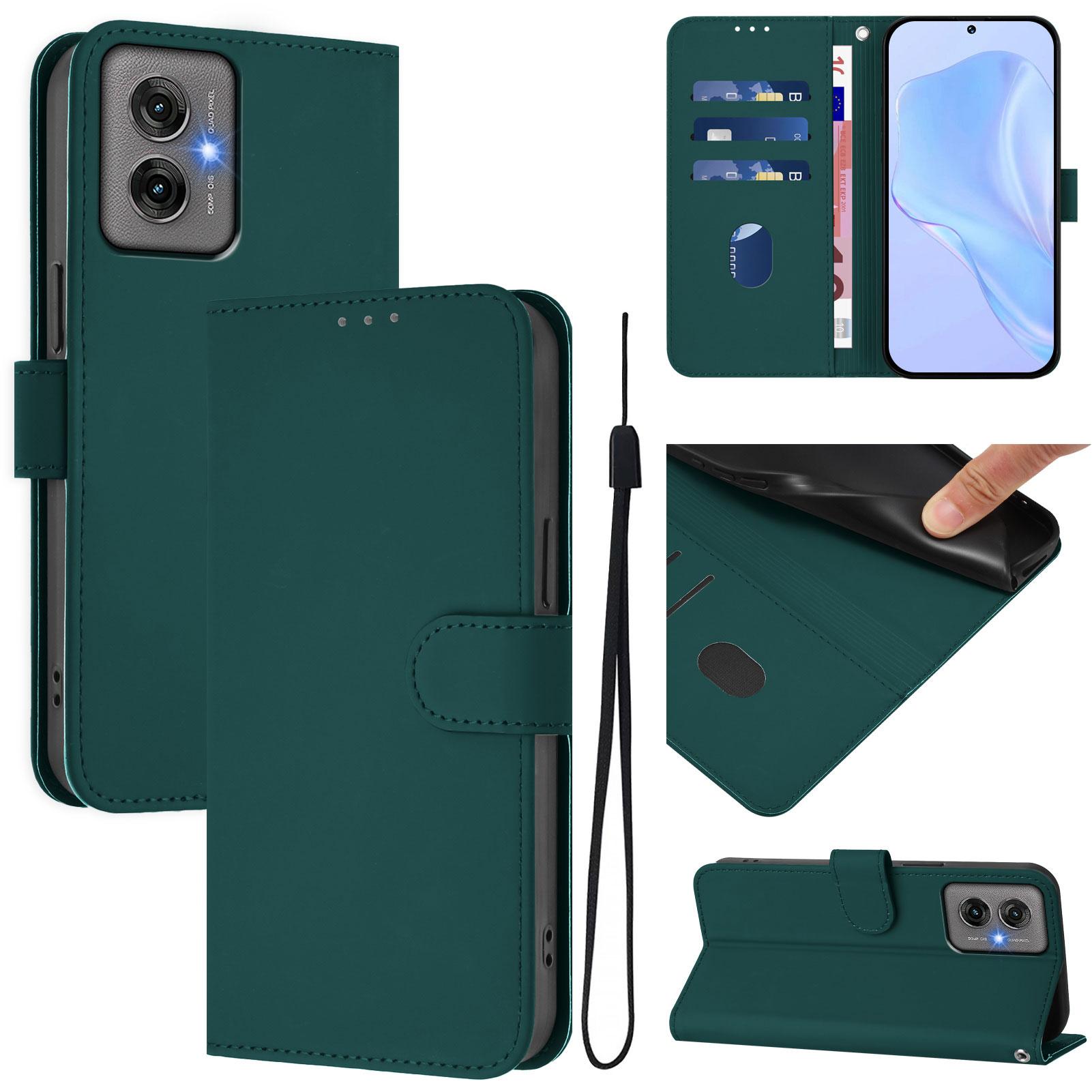 For Motorola Moto G55 5G Case Solid Color Wallet Leather Phone Cover with Strap Dark Green
For Motorola Moto G55 5G Case Solid Color Wallet Leather Phone Cover with Strap Dark Green