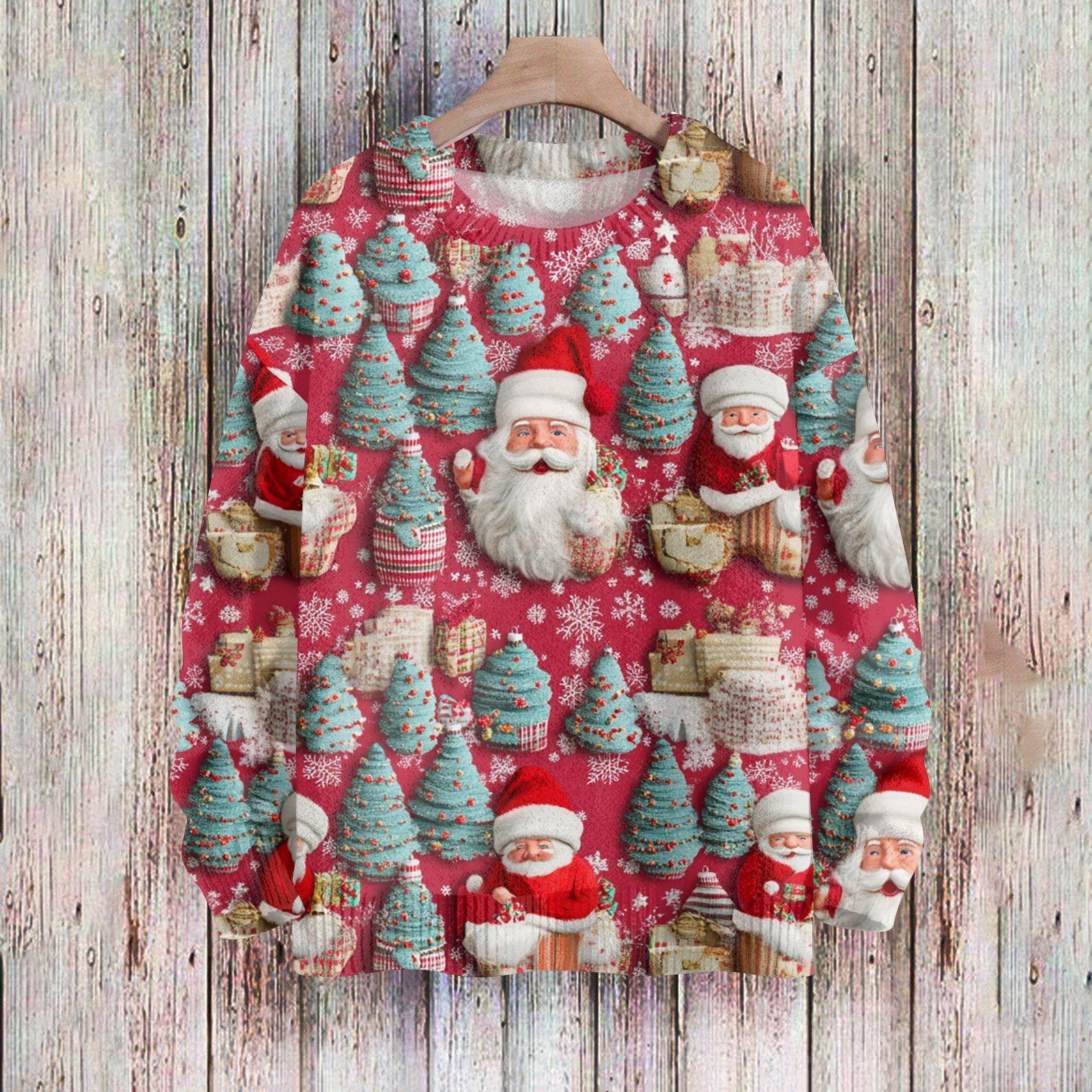 Рождественские толстовки для женщин Вязаный свитер Милая рубашка Осенний свитер с круглым вырезом Топы XL арбуз красный
Рождественские толстовки для женщин Вязаный свитер Милая рубашка Осенний свитер с круглым вырезом Топы XL арбуз красный