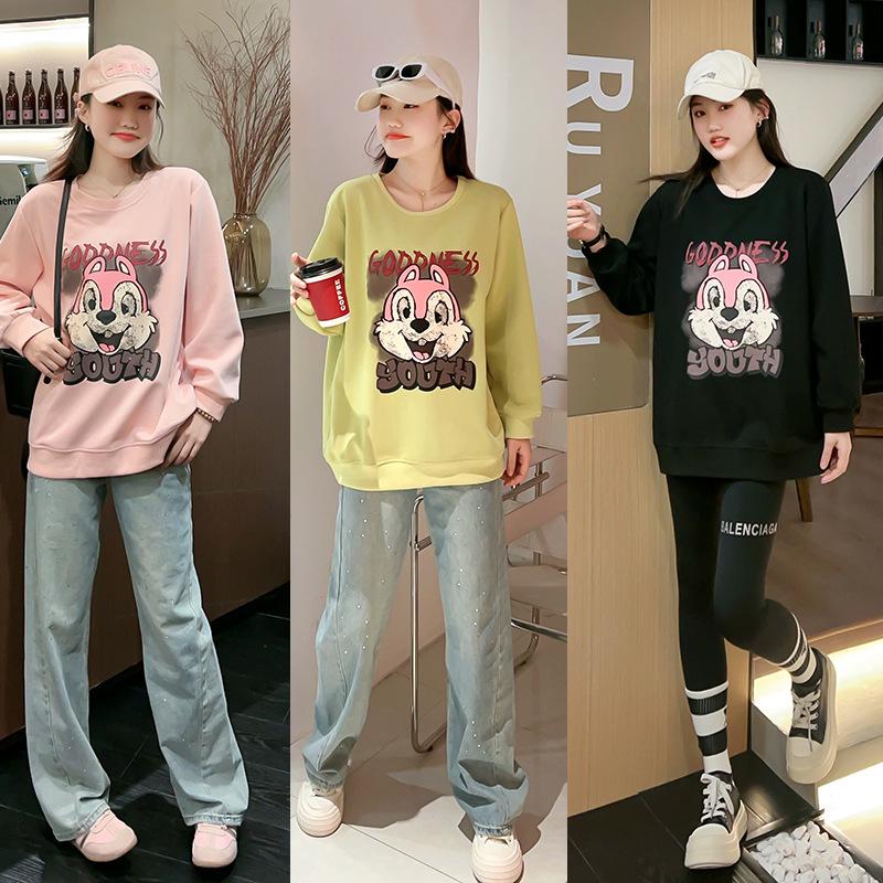 Early Spring Plus Size Casual Round Neck Sweatshirt for Women, XL to 300, Versatile Long Sleeve Top 3XL (Recommended weight 120-160 jin) чёрный
Early Spring Plus Size Casual Round Neck Sweatshirt for Women, XL to 300, Versatile Long Sleeve Top 3XL (Recommended weight 120-160 jin) чёрный
