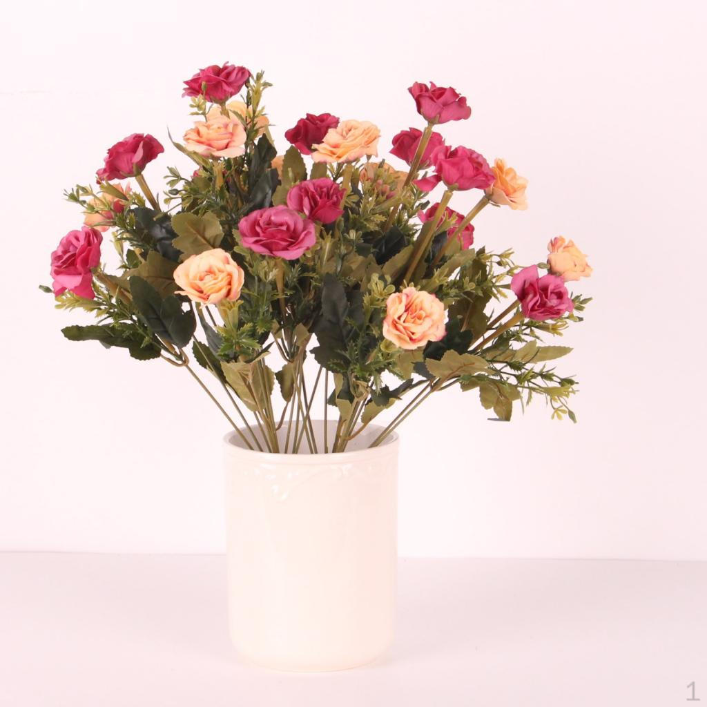 Bouquet Artificial for Home Wedding Garden Decor Rosy red
Bouquet Artificial for Home Wedding Garden Decor Rosy red