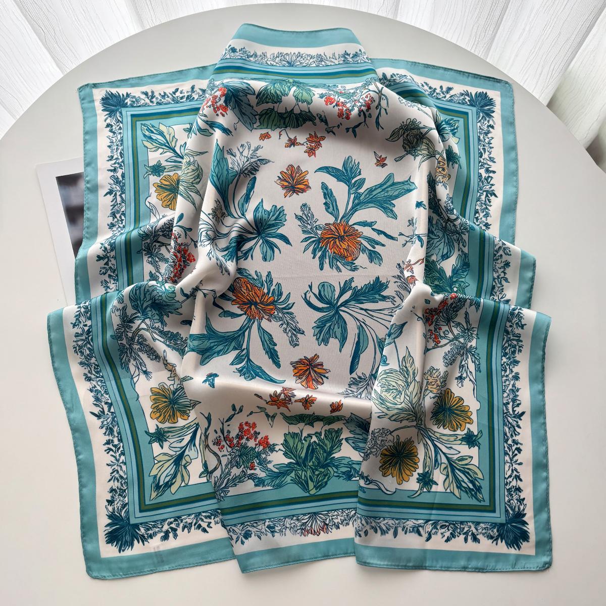 Luxury Square Scarf For Women Elegant Ladies Hijab Neckerchief Floral Print Shawl Soft Stain Imitation Silk Bandana Bag Ribbon
Luxury Square Scarf For Women Elegant Ladies Hijab Neckerchief Floral Print Shawl Soft Stain Imitation Silk Bandana Bag Ribbon