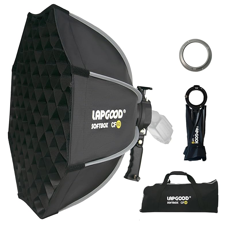 softbox octagon 60 cm, handheld folding softbox with S-shaped stand, honeycomb mesh, compatible with Bowens stand V850II V850III V 860II-C/N/S/F,
softbox octagon 60 cm, handheld folding softbox with S-shaped stand, honeycomb mesh, compatible with Bowens stand V850II V850III V 860II-C/N/S/F,