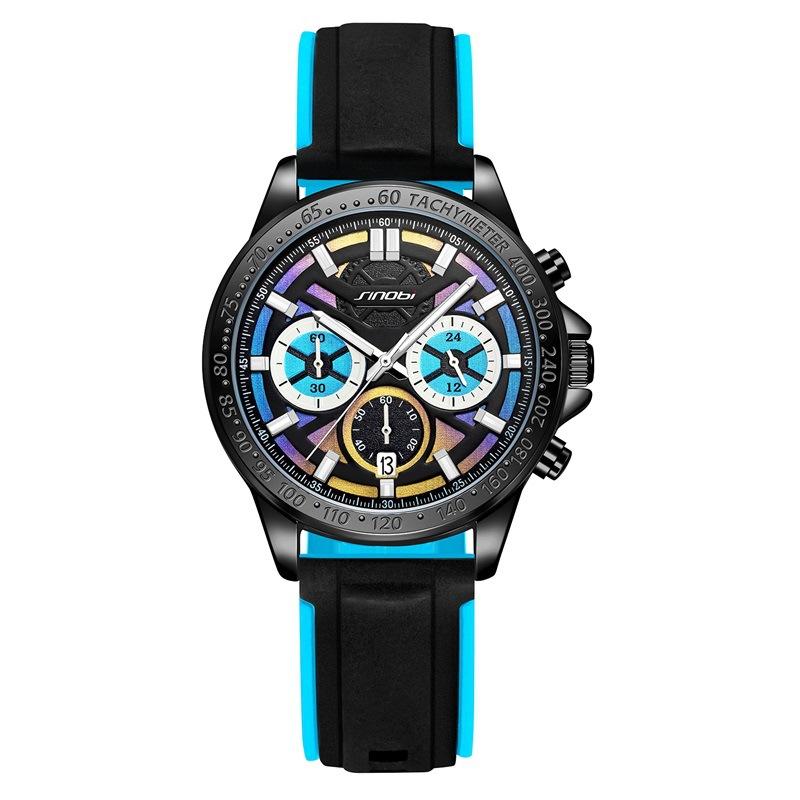 Men S Student Watch Men S Multifunctional Sports Three-Eye Men S Watch Contrast Color Silicone Quartz Watch 9886
Men S Student Watch Men S Multifunctional Sports Three-Eye Men S Watch Contrast Color Silicone Quartz Watch 9886