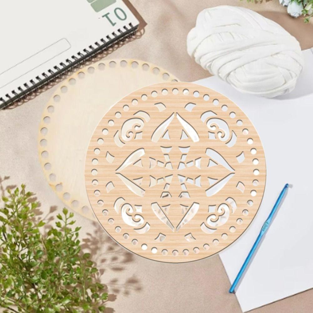 2PCS Hollow Basket Bottom Bag Bottom Wooden Sheet Creative Crochet Basket Base for Bag Decor Style 7
2PCS Hollow Basket Bottom Bag Bottom Wooden Sheet Creative Crochet Basket Base for Bag Decor Style 7