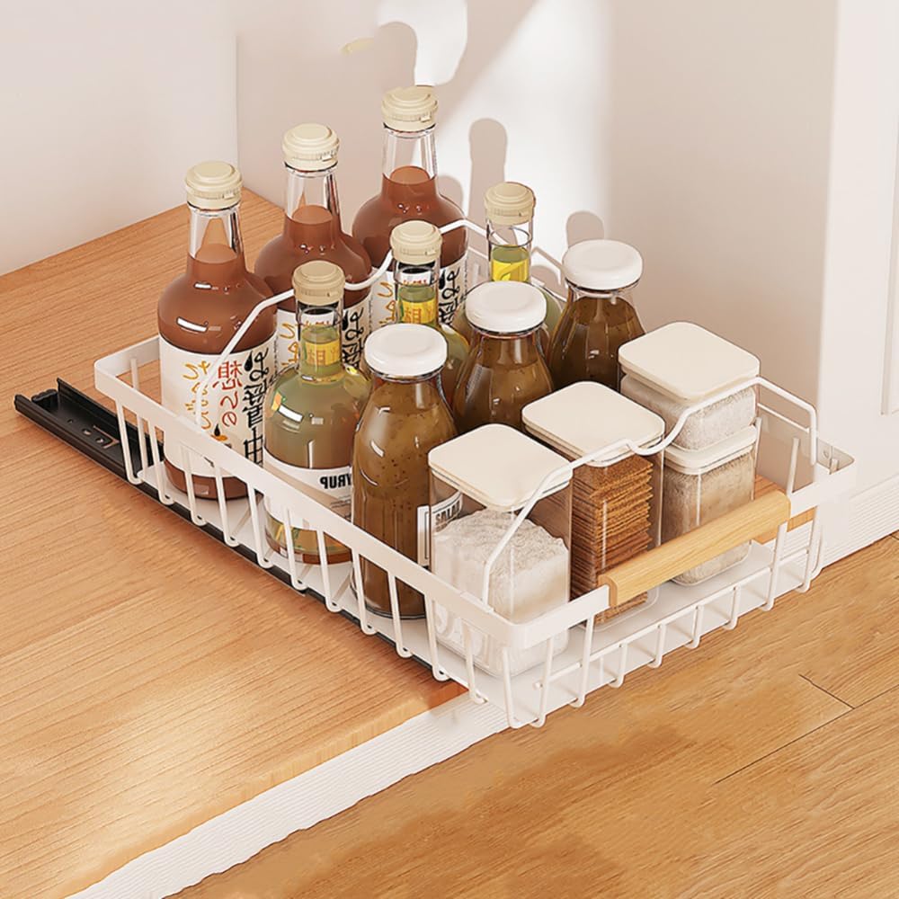 Kitchen Sink Slide Tray Innovative With 2 Dividers Kitchen Storage Storage No Drilling for Storing Cooking Suitable for 20KG Load Capacity
Kitchen Sink Slide Tray Innovative With 2 Dividers Kitchen Storage Storage No Drilling for Storing Cooking Suitable for 20KG Load Capacity