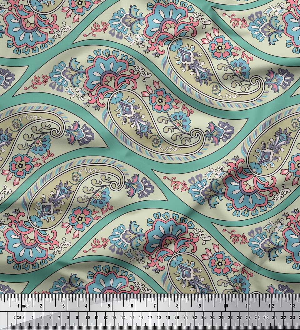 Японська креп-атласна тканина Soimoi Waves, Floral & Paisley Print Тканина на метр 42 дюйма 42 Inch Wide - Poly Crepe коричневий
Японська креп-атласна тканина Soimoi Waves, Floral & Paisley Print Тканина на метр 42 дюйма 42 Inch Wide - Poly Crepe коричневий