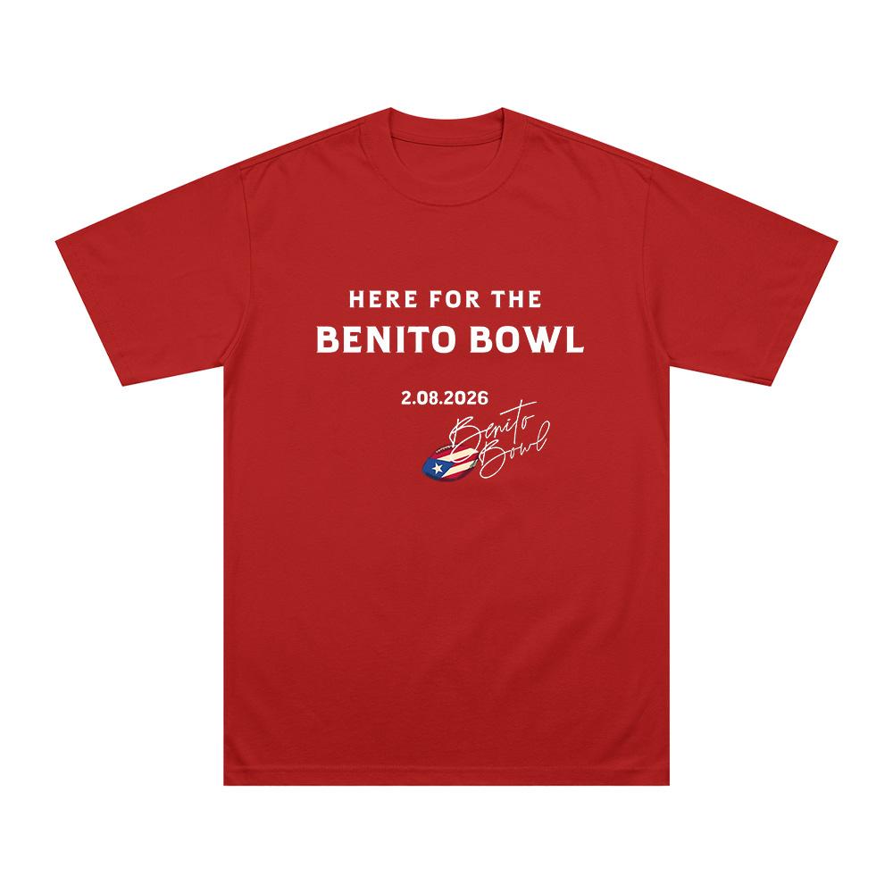 Here for The Benito Bowl Short Sleeve T Shirt Bad Bunny Hip Hop Music Tee Shirt Unisex Cotton Short Sleeve Clothes XXL
Here for The Benito Bowl Short Sleeve T Shirt Bad Bunny Hip Hop Music Tee Shirt Unisex Cotton Short Sleeve Clothes XXL