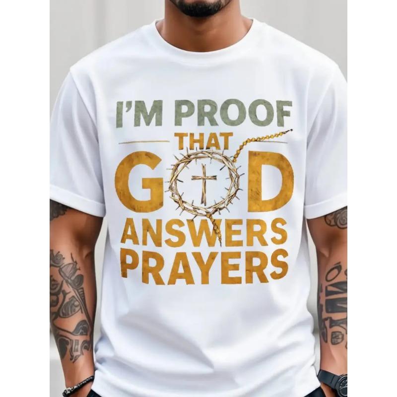 Men s T-Shirt I Am the Proof of God s Response to Prayer with Golden Crown Cross & Lettering - Ultra-Soft Breathable Fabric - Crew Neck Short Sleeve S белый
Men s T-Shirt I Am the Proof of God s Response to Prayer with Golden Crown Cross & Lettering - Ultra-Soft Breathable Fabric - Crew Neck Short Sleeve S белый