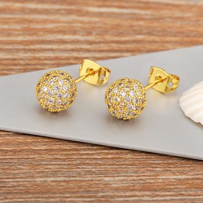 Nidin Classic 8MM Ball Beads Stud Earrings Micro Pave CZ Safe To Skin 5 Colors Zircon Jewelry Party Gift Accessories Wholesale білий
Nidin Classic 8MM Ball Beads Stud Earrings Micro Pave CZ Safe To Skin 5 Colors Zircon Jewelry Party Gift Accessories Wholesale білий