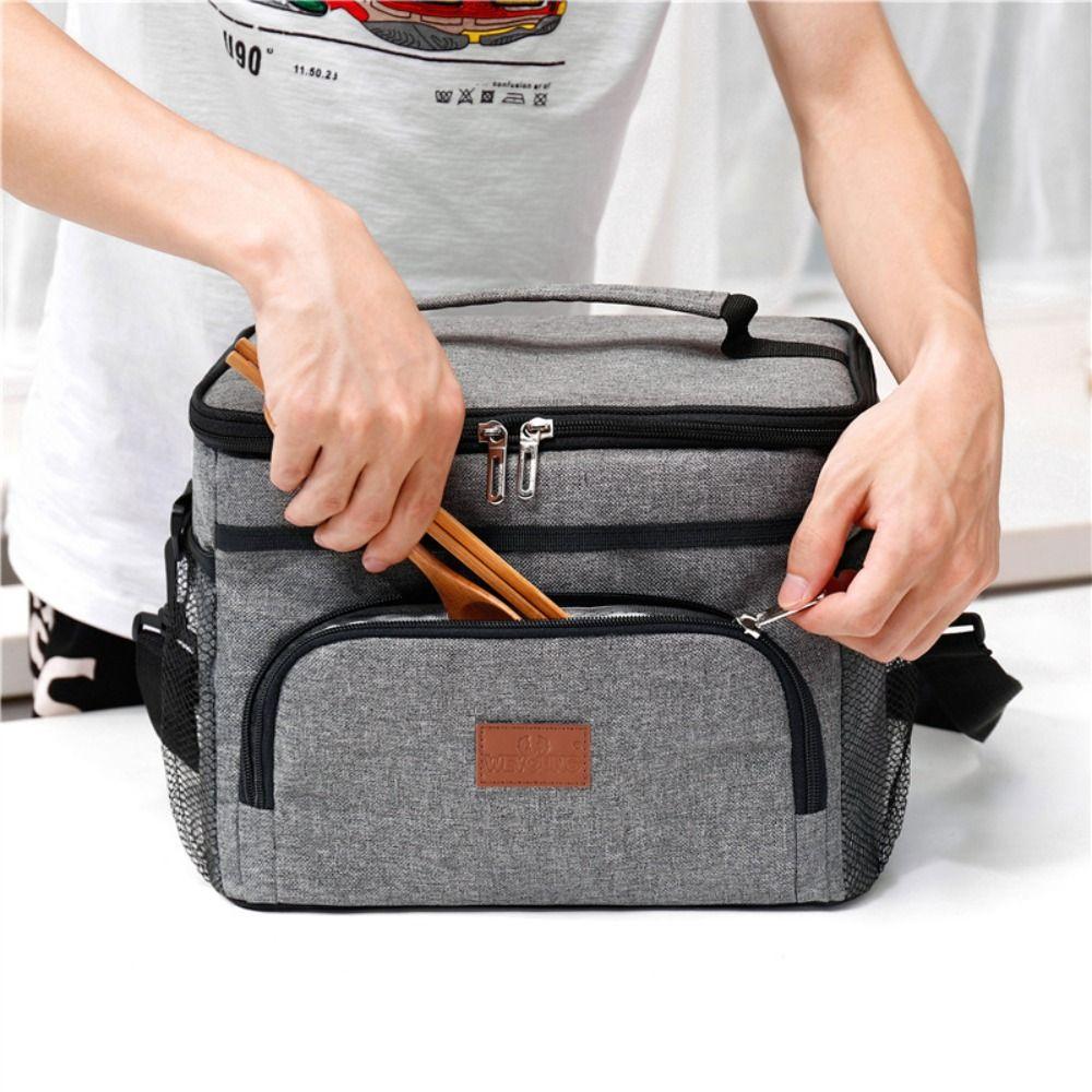 with Shoulder Strap Handheld Insulation Bag Large Capacity Food Tote Bag Women Men чорний
with Shoulder Strap Handheld Insulation Bag Large Capacity Food Tote Bag Women Men чорний