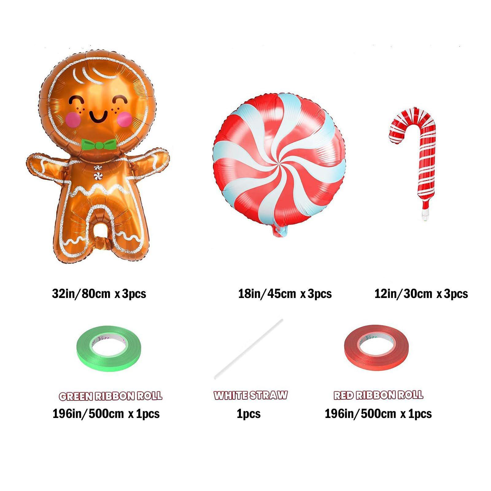 Рождественские украшения из воздушных шаров, воздушные шары в виде пряничного человечка для украшения рождественской вечеринки, новогодней вечеринки по случаю дня рождения Gingerbread Man Cane Set
Рождественские украшения из воздушных шаров, воздушные шары в виде пряничного человечка для украшения рождественской вечеринки, новогодней вечеринки по случаю дня рождения Gingerbread Man Cane Set