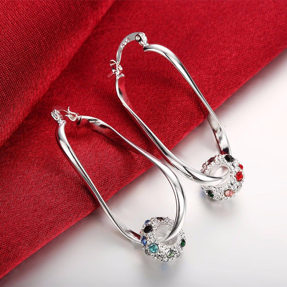 Серьги-кольца из стерлингового серебра 925 пробы, многоцветные серьги из циркония AAA для женщин, ювелирные изделия
Серьги-кольца из стерлингового серебра 925 пробы, многоцветные серьги из циркония AAA для женщин, ювелирные изделия