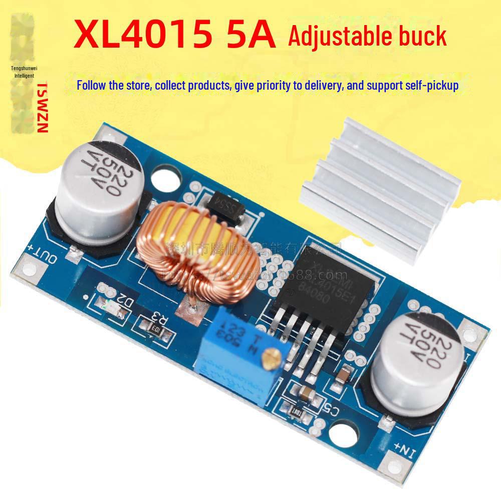 XL4015 Регульований понижуючий модуль, 4-38 В, 5 А, ККД 96%, низька пульсація with heat sink
XL4015 Регульований понижуючий модуль, 4-38 В, 5 А, ККД 96%, низька пульсація with heat sink