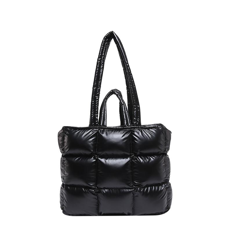 Fashion Lightweight Women Shiny Puffer Tote Bag Female Quilted Padded Soft Shoulder Bag Luxury Puffy Handbags for Winter чёрный
Fashion Lightweight Women Shiny Puffer Tote Bag Female Quilted Padded Soft Shoulder Bag Luxury Puffy Handbags for Winter чёрный