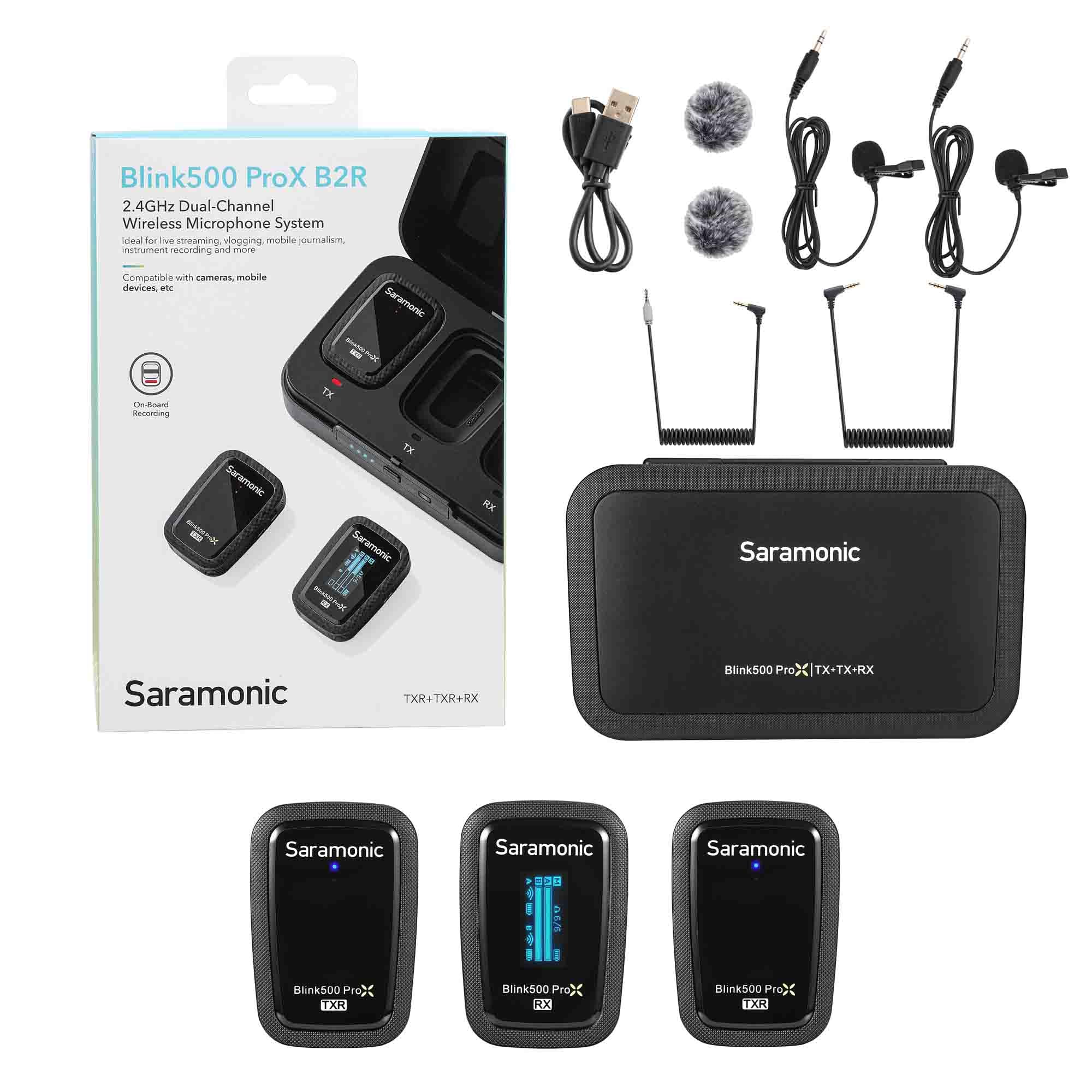 Saramonic wireless microphone system with onboard recording transmitter x receiver x 1 black lavalier microphone included 2.4G function, 2, set,
Saramonic wireless microphone system with onboard recording transmitter x receiver x 1 black lavalier microphone included 2.4G function, 2, set,