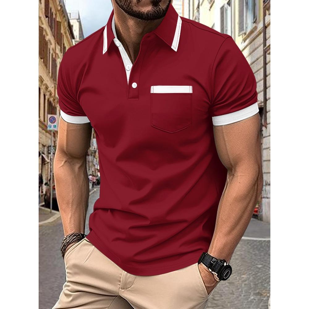 New men s polo shirt with chest pocket: plain, casual and stylish short-sleeved T-shirt XXXL бордовий
New men s polo shirt with chest pocket: plain, casual and stylish short-sleeved T-shirt XXXL бордовий