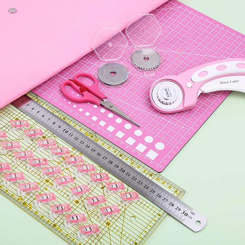 KRABALL Professional Fabric Cutting Tool Rotary Cutter Kit with A3 Mat Blades Sewing Clips Scissors Patchwork Sewing Accessories
KRABALL Professional Fabric Cutting Tool Rotary Cutter Kit with A3 Mat Blades Sewing Clips Scissors Patchwork Sewing Accessories