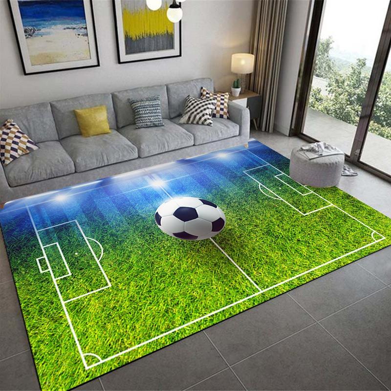 Sports Theme Rugs Soccer Field Football Basketball Pattern with Gray Sofa Yellow Pillows Floor Lamp Living Room Decor 40x60cm
Sports Theme Rugs Soccer Field Football Basketball Pattern with Gray Sofa Yellow Pillows Floor Lamp Living Room Decor 40x60cm