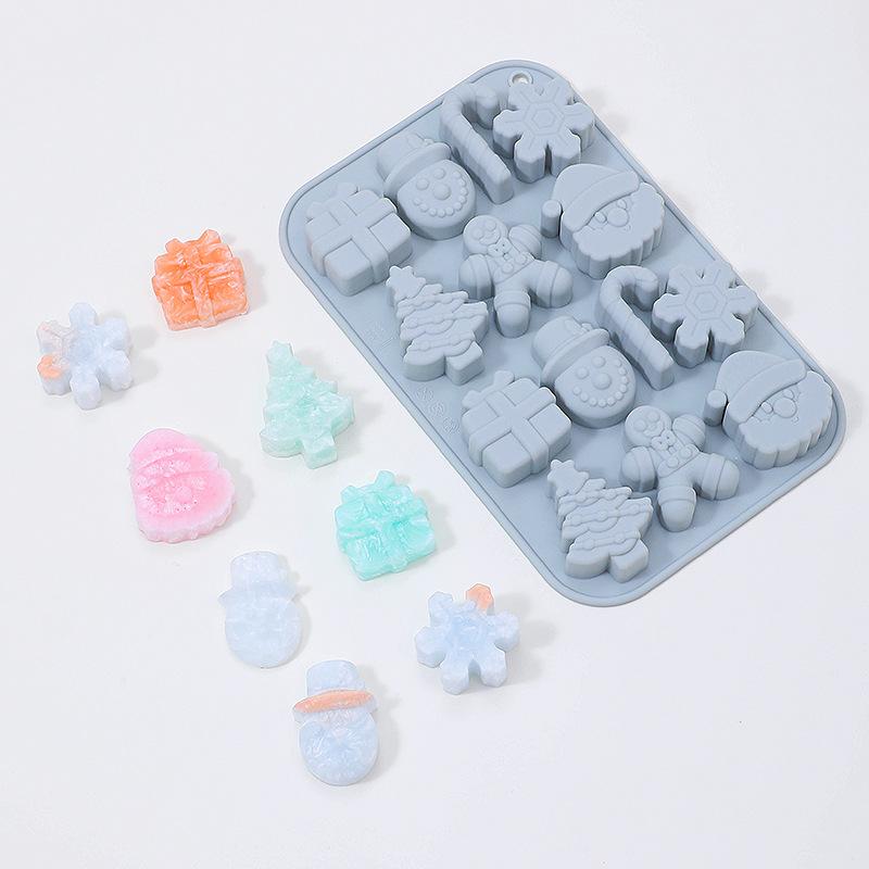 14 Grids Christmas Chocolate Mold DIY Non-stick Silicone Cake Baking Tool (No FDA Certificate) Blue Grey
14 Grids Christmas Chocolate Mold DIY Non-stick Silicone Cake Baking Tool (No FDA Certificate) Blue Grey
