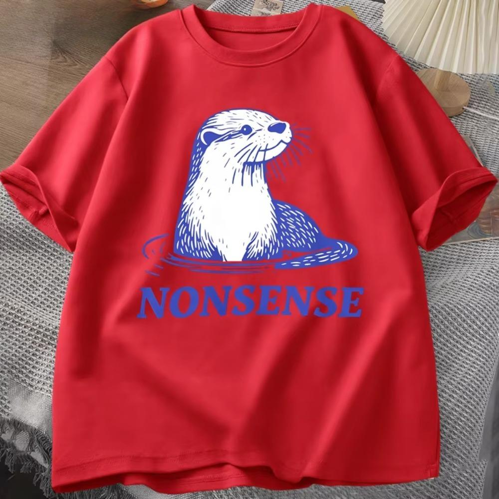 Otter Nonsense Print T Shirt Cotton Funny Sea Otters Meme Tee Vintage Y2K Animal Humor Graphic Short Sleeve Tshirts Clothes 3XL
Otter Nonsense Print T Shirt Cotton Funny Sea Otters Meme Tee Vintage Y2K Animal Humor Graphic Short Sleeve Tshirts Clothes 3XL