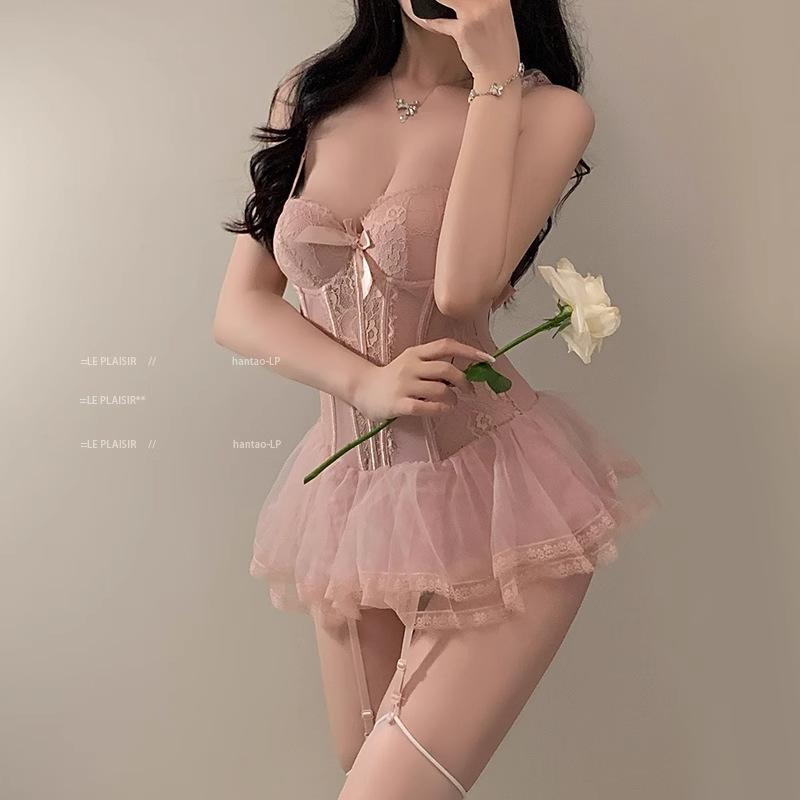 Pure desire wind shows thin fish bone bra with chest pad, steel ring, small chest shows large vest, puffy skirt clothing one size 40-65kg рожевий
Pure desire wind shows thin fish bone bra with chest pad, steel ring, small chest shows large vest, puffy skirt clothing one size 40-65kg рожевий