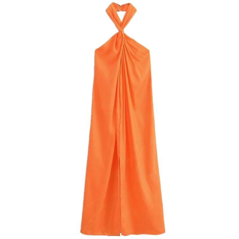 Fashion Style 2024 Summer New Arrival Women s Clothing Halterneck Collar Graceful Satin Jacquard Halterneck Dress 7979611 Orange color L
Fashion Style 2024 Summer New Arrival Women s Clothing Halterneck Collar Graceful Satin Jacquard Halterneck Dress 7979611 Orange color L