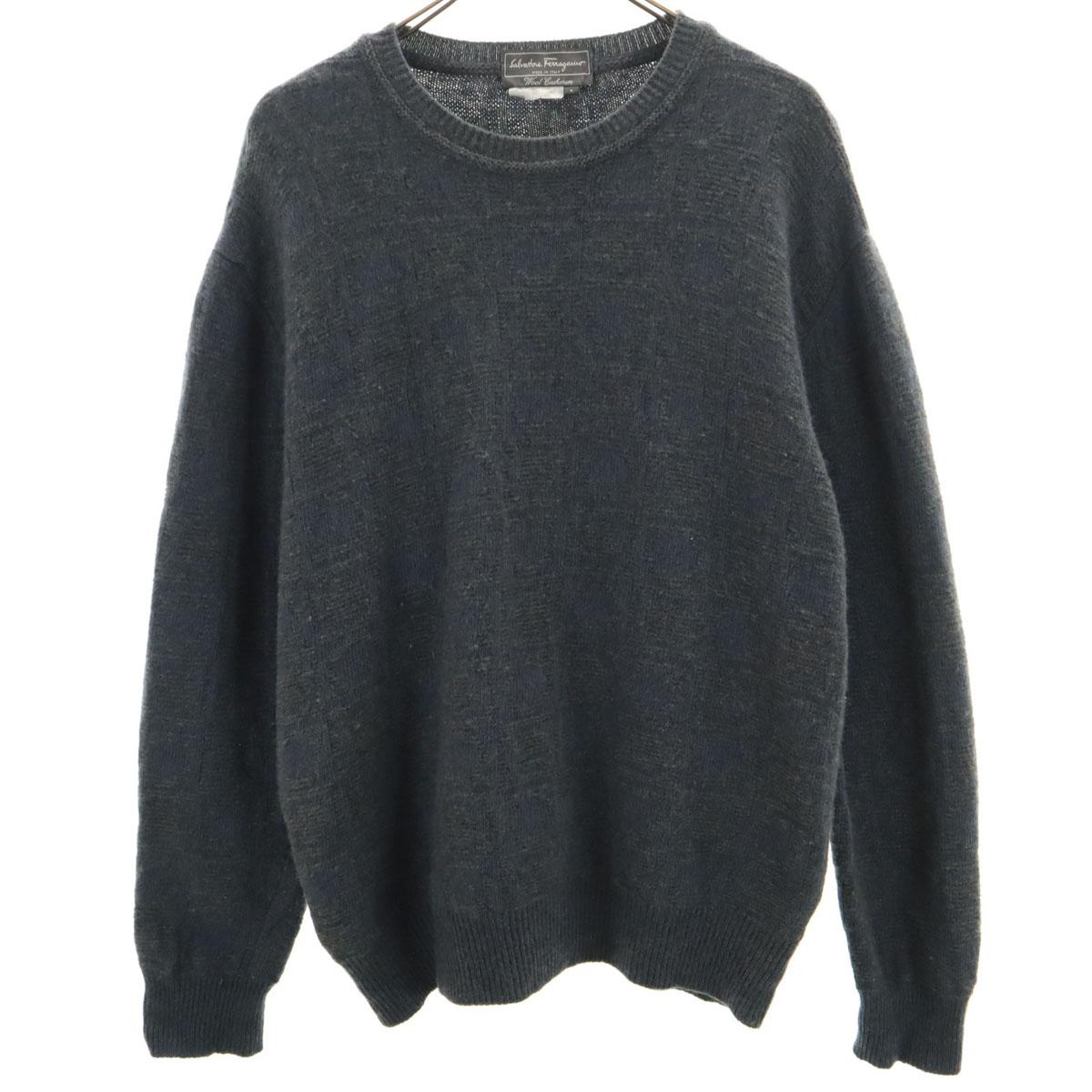 Salvatore Ferragamo made in Italy Long sleeve sweater L Navy system knit Men s Used
Salvatore Ferragamo made in Italy Long sleeve sweater L Navy system knit Men s Used